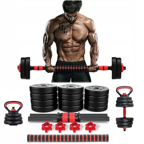 Foto de Kit Halteres Barra e Anilhas 15kg em oferta