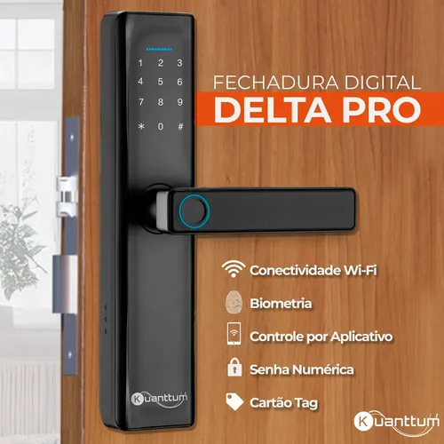 Destaque de Fechadura Digital Kuanttum Delta Pro com desconto no Bom de Oferta