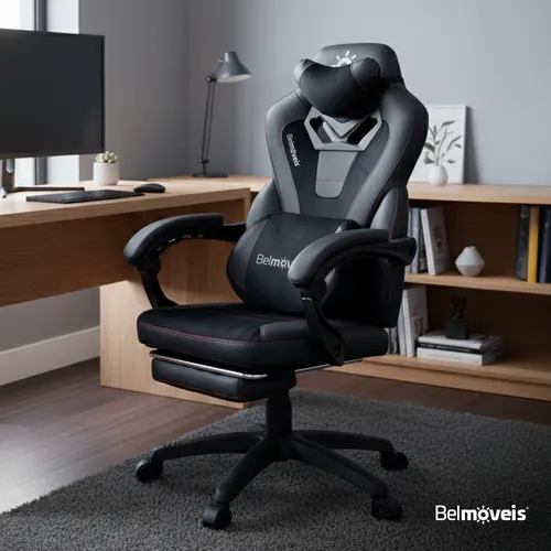 Destaque de Cadeira Gamer Premium Belmóveis com desconto no Bom de Oferta
