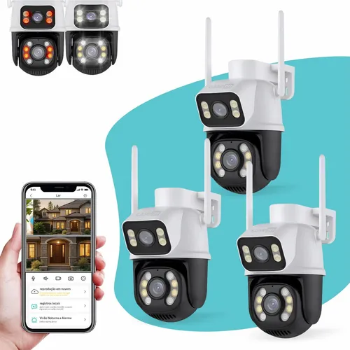 Destaque de Kit 3 Câmeras Casenn com desconto no Bom de Oferta
